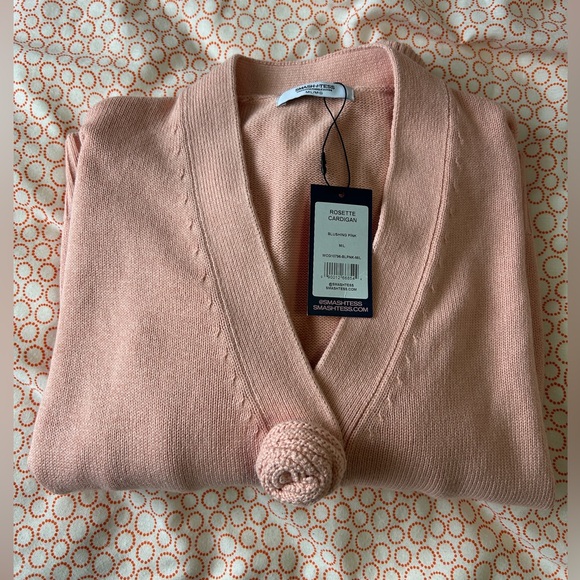 Smash + Tess Rosette Cardigan in Blushing Pink - Picture 8 of 10